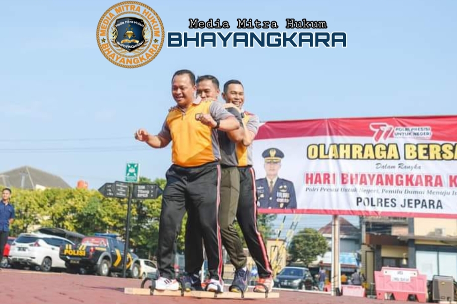 Olahraga Bersama TNI-Polri Jepara, Sambut Hari Bhayangkara Dengan Olahraga Bersama