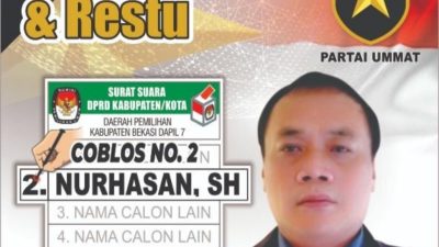 Nurhasan SH Putra Cikarang Calon Legislatif DPRD Dapil 7 No Urut 2 Dari Partai UMMAT, Siap Mendedikasikan Diri Untuk Masyarakat Di Tanah kelahiran