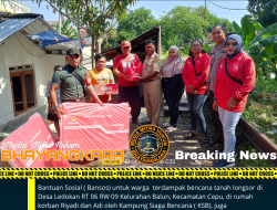 Pemberian Bansos Untuk Korban Tanah Longsor di Kecamatan Cepu, Mendapatkan Apresiasi Lurah Balun